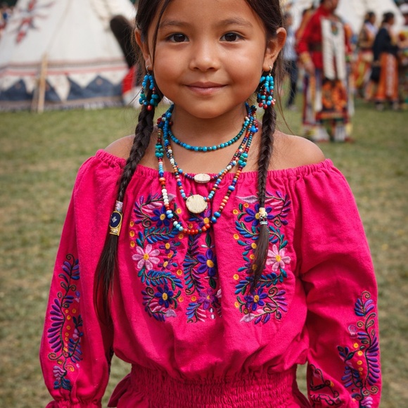 Other - Vibrant Pink Embroidered Off-Shoulder Top